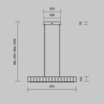 Подвесной светодиодный светильник Maytoni Majesty MOD517PL-L28BS3K