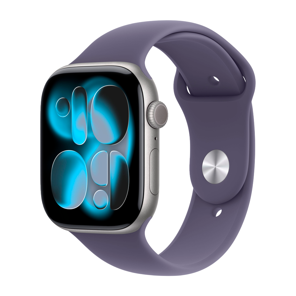 Умные часы Apple Watch Series 11 GPS, 46mm, Space Gray Aluminium Case with Purple Fog Sport Band, M/L
