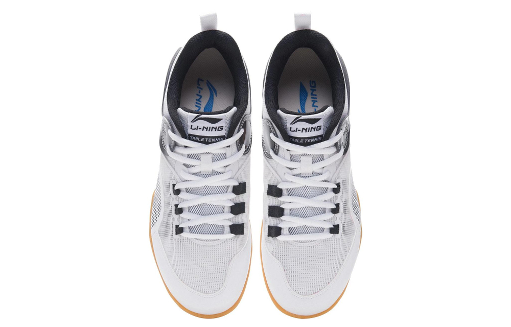 Li Ning Smoothly Glide Slip Resistant Breathable Abrasion Resistant Low top Table Tennis Shoes Men"s White Black Red