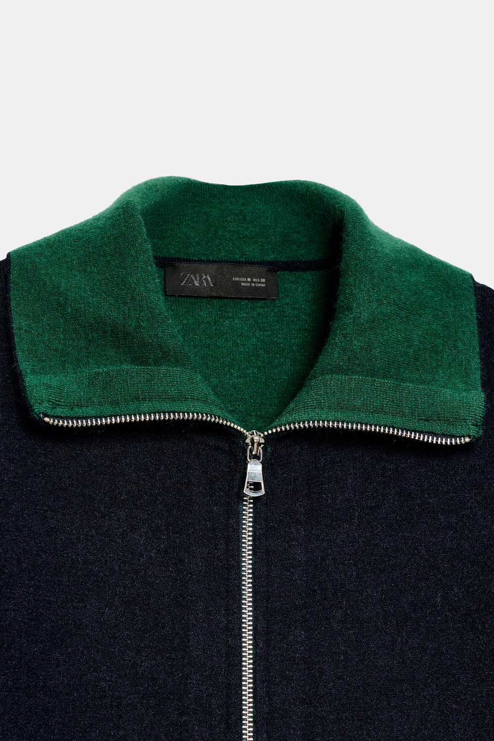 ZARA КАРДИГАН С ЗАСТЕЖКОЙ-МОЛНИЕЙ, МОРСКОЙ СИНИЙ
