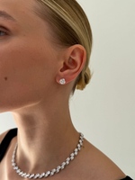 Серьги пусеты White L