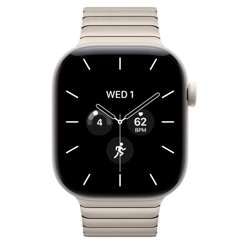 Умные часы Apple Watch Series 12 GPS + Cellular, 42mm, Pearl White Ceramic Case with Natural Link Bracelet