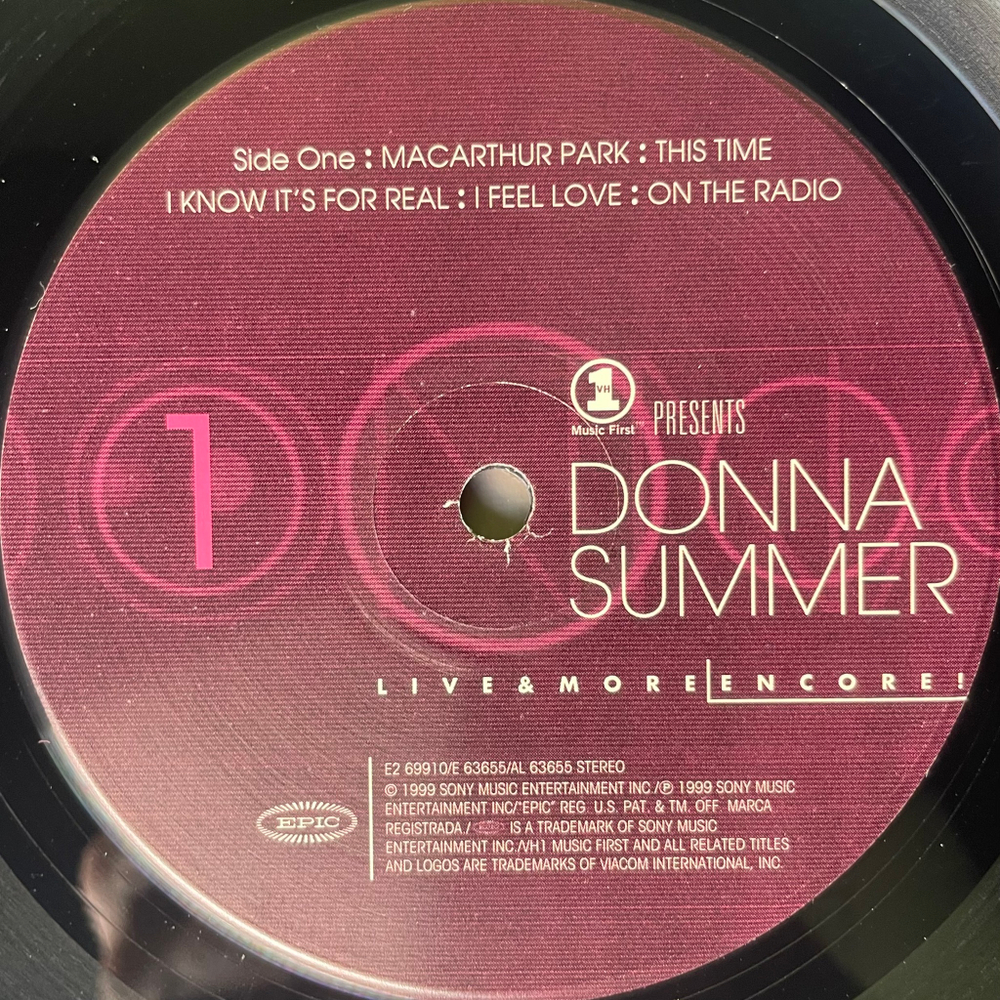 Donna Summer ‎– VH1 Presents Live & More Encore! 2LP (США 1999г.)