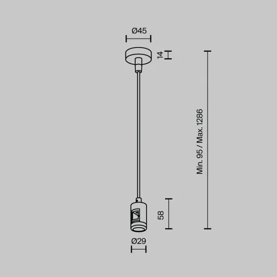 Подвес тросовый Accessories for tracks Flarity TRA157SW-B1-B Maytoni