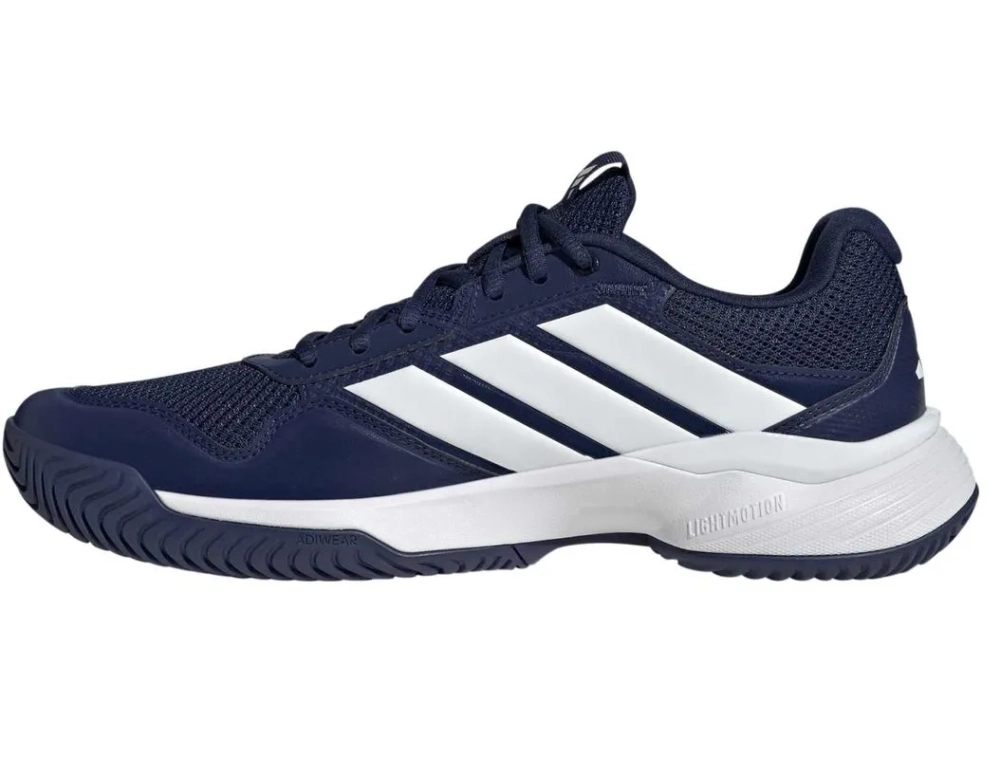 Мужские кроссовки теннисные Adidas GameCourt 3 M Wide - dark blue/cloud white/core black