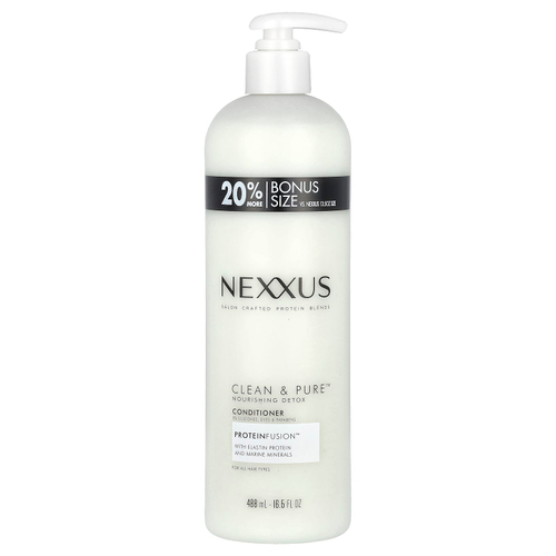 Nexxus, Clean & Pure ™, питательный кондиционер для выведения токсинов, для всех типов волос, 488 мл (16,5 жидк. унц.)