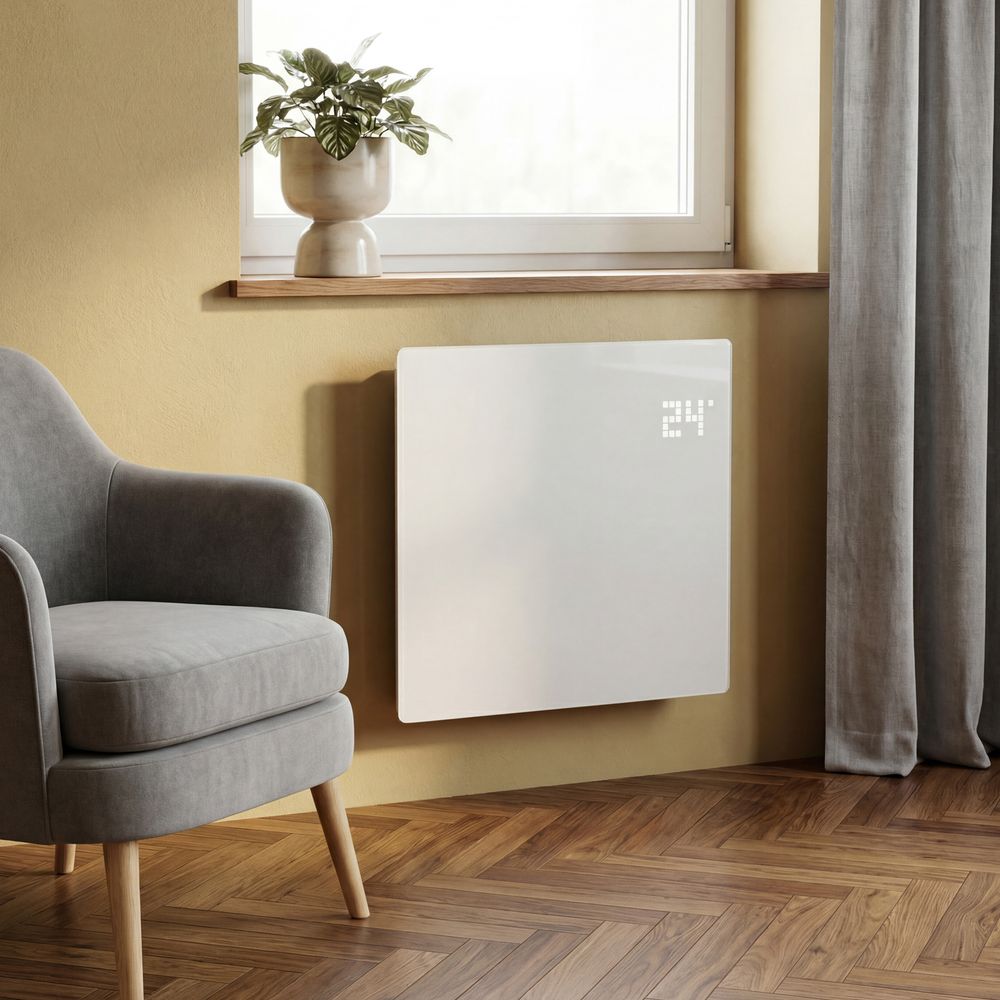 Конвектор электрический OptiPrime-1000, Wi-Fi, тачскрин, цифровой термостат, 1000 Вт Denzel
