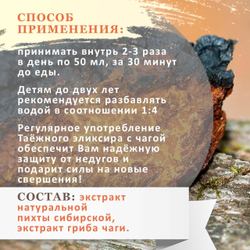 Таёжный эликсир с чагой 1 л - 2шт. Сибереко г. Томск