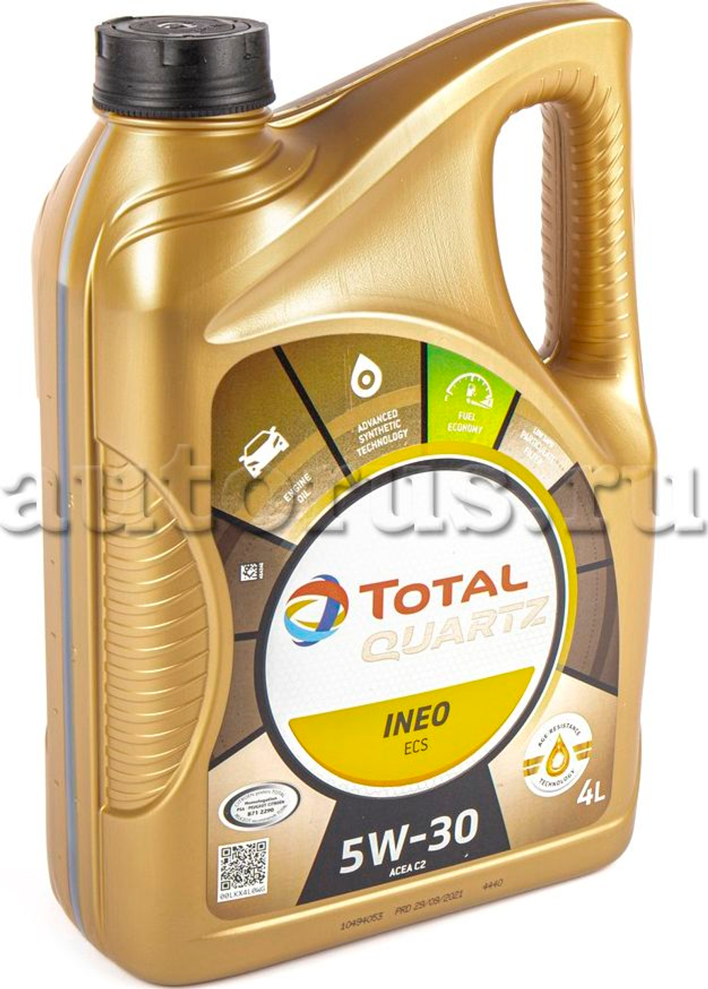 Масло моторное Total Quartz Ineo ECS 5W-30 синтетическое 4 л 213685 221328