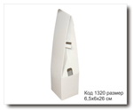 Коробка Код 1320 размер 6,5х6х26 см для диффузора белый картон