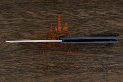Нож складной Kizlyar Supreme Whisper, клинок 96мм, сталь M390, рукоять G10 чёрно-синий