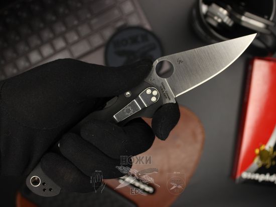 Нож складной Spyderco ParaMilitary 2 C81GP2 c клинком сатин CPM-S45VN, рукоять черный G10