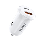 Автомобильное зарядное устройство Mietubl MTB-СС08 PD30W+QC3.0 3A Type-C+USB White