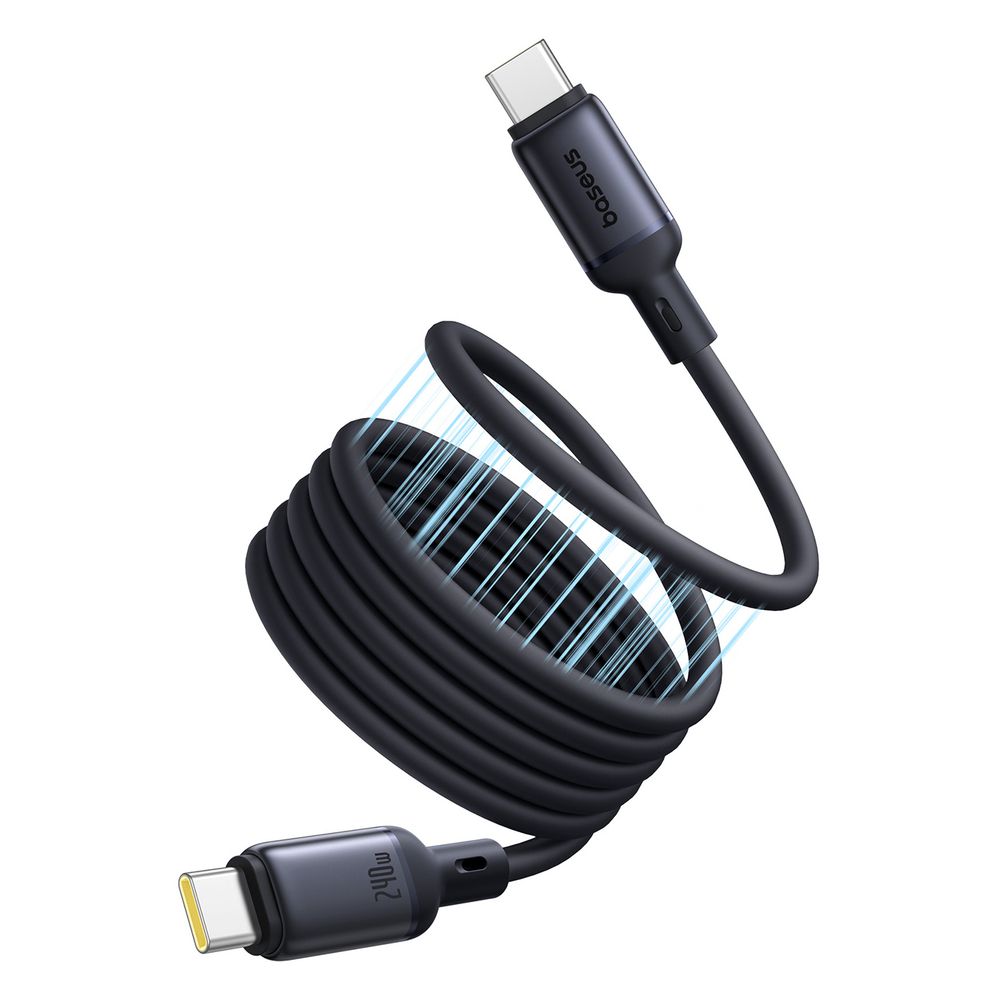 USB-C Кабель Baseus PicoGo Magnetic Liquid Charging+Data 240W 1m - Cluster Black