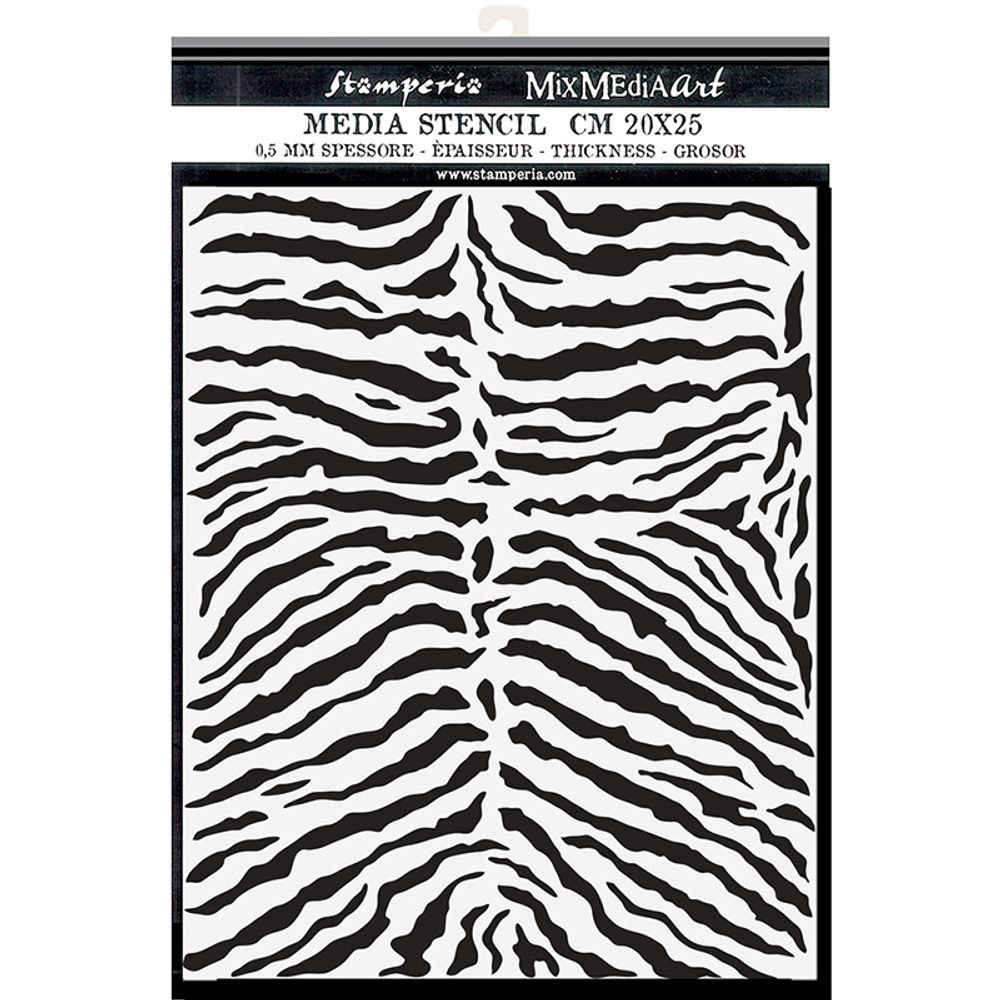 Трафарет Stamperia Savana zebra pattern 3D эффект, 20х25 см, 1 шт Трафарет Stamperia Savana zebra pattern 3D эффект, 20х25 см, 1 шт