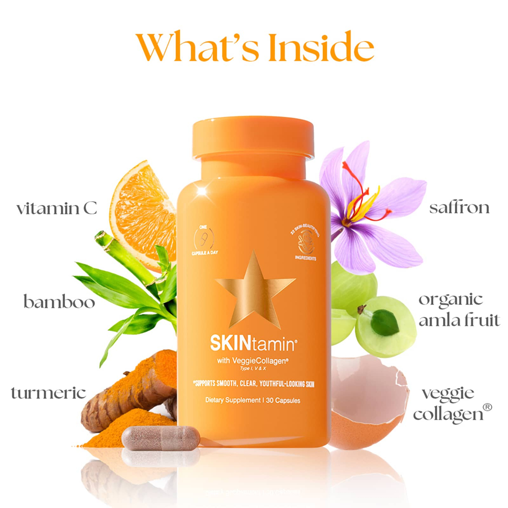 HAIRtamin, SKINtamin® With VeggieCollagen®, 30 капсул