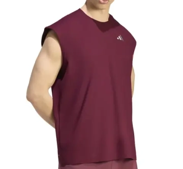 Мужская теннисная футболка Adidas Oversized Sleeveless - maroon