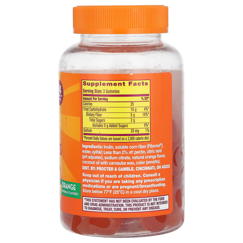 Metamucil, жевательные мармеладки с клетчаткой, со вкусом апельсина, 72 шт.