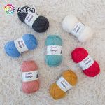 Пряжа Astra Premium (Астра Премиум) Панда (Panda) / уп.2 мот. по 100 г, 240 м, 515 св.голубой