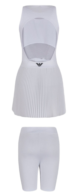 Теннисное платье EA7 Woman Jersey Dress - белый