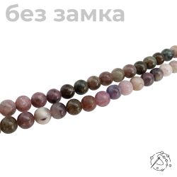 Нить бусин из турмалина, шар 8 мм