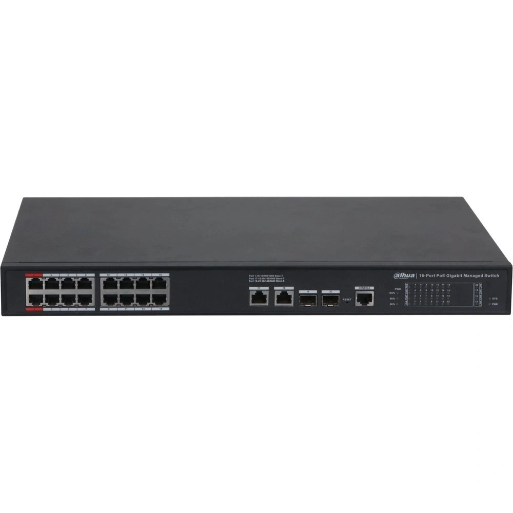 Коммутатор Dahua DH-S4220-16GT-240 (L2) 20x1Гбит/с 2SFP 240W управляемый