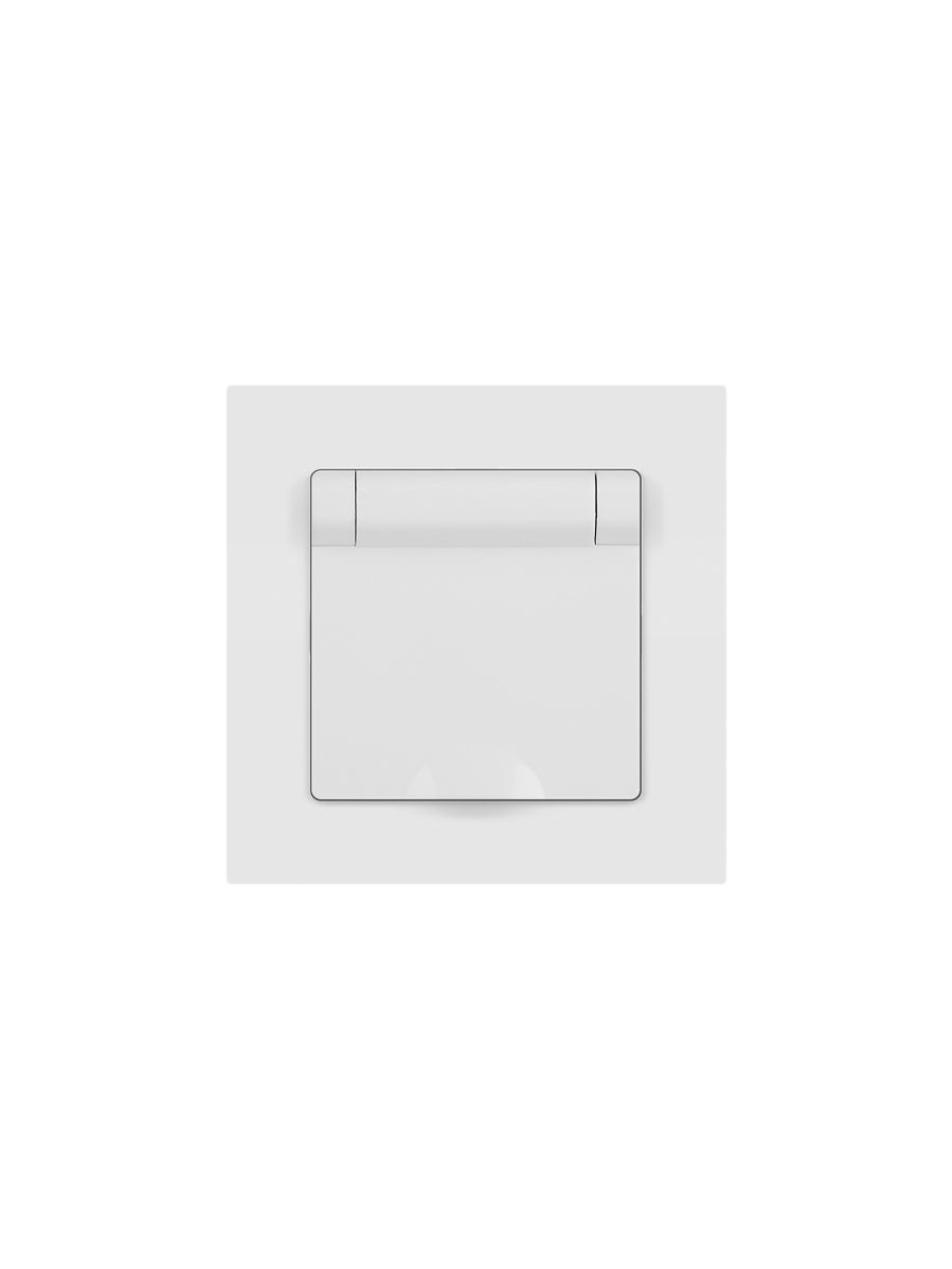 Розетка 1-м СП Accent 6-203-01 16А IP20 250В 2P+E Schuko с крышкой AL/CU бел. Intro Б0063709