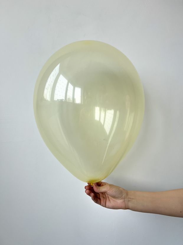 S Шар кристалл хрустальный 12" / 30 см  желтый Yellow (БГ-17)