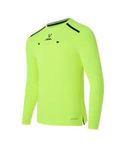Футболка судейская с длинным рукавом DIVISION PerFormDRY Referee LS Tee, желтый неон