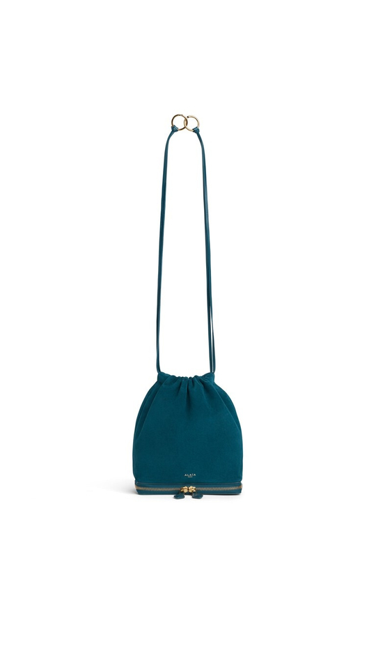 ALAÏA СУМКА LE POCHON ИЗ ЗАМШИ, СИНИЙ