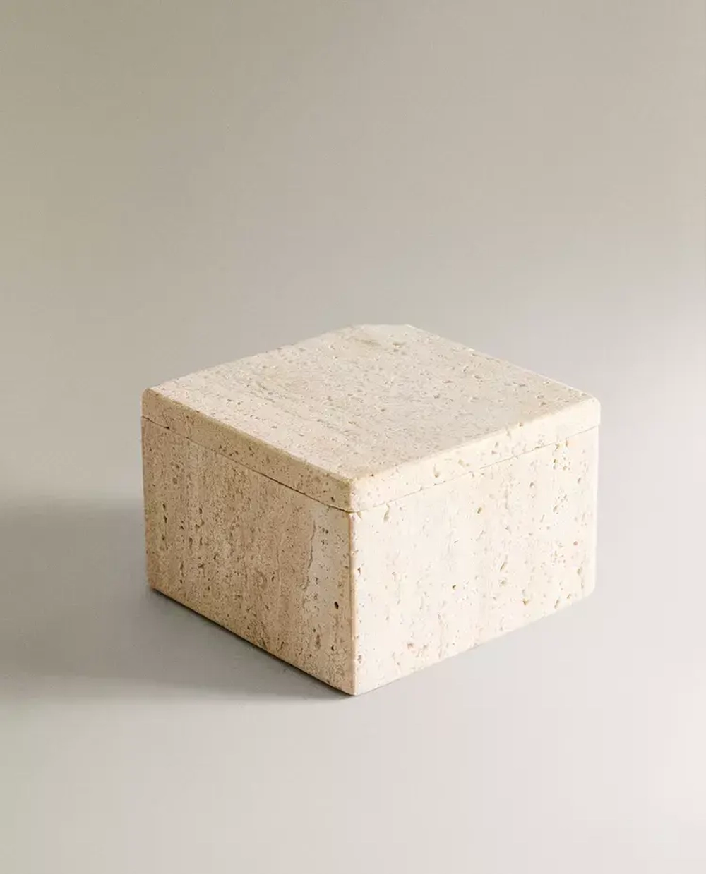 ZARA HOME МРАМОРНАЯ ЕМКОСТЬ ДЛЯ ХРАНЕНИЯ, БЕЖЕВЫЙ