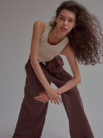 Baggy Trousers LOGO French Roast