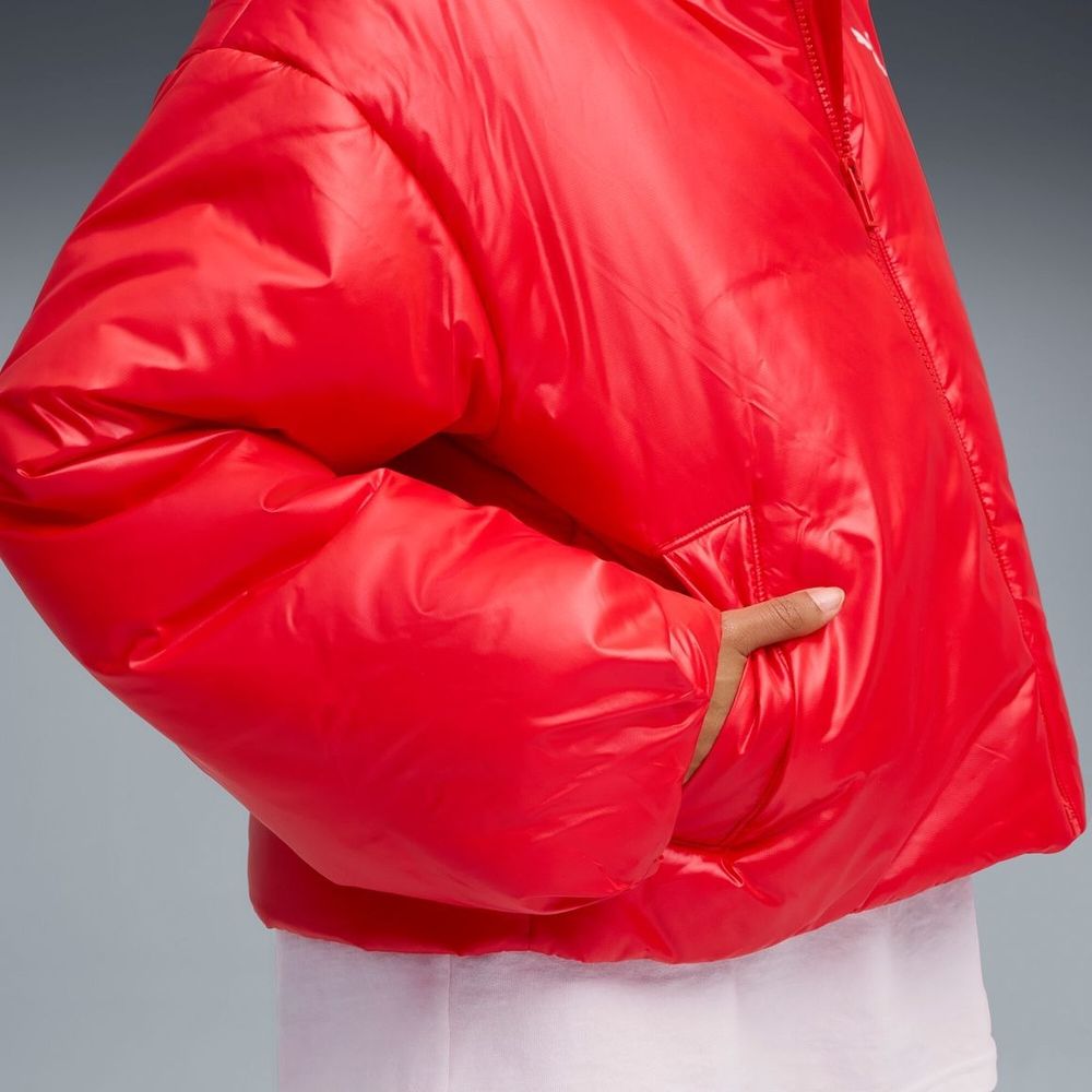 Куртка утепленная женская PUMA WARDROBE ESS Shiny Hooded Padded Jacket