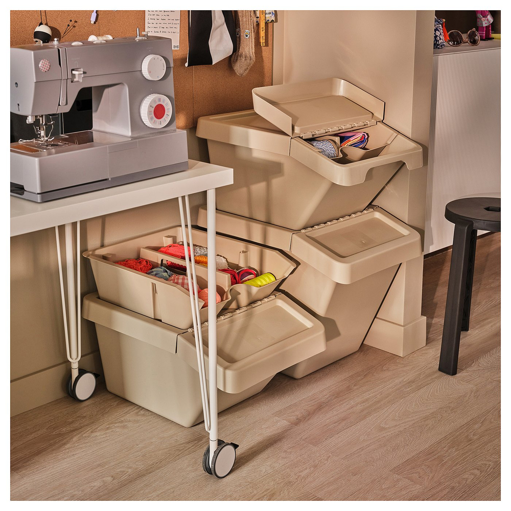 IKEA SORTERA  (ИКЕА СОРТЕРА)  -  Вкладыш с отделениями - бежевый 38x45x14 см