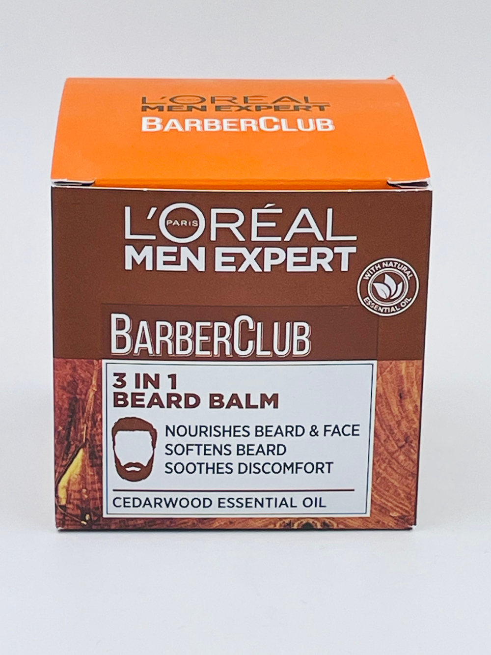 Бальзам для бороды питательный 3-в-1 L'Oral Men Expert Barber Club с маслом кедра 50 мл (Франция)