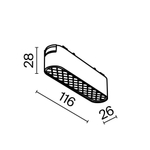 Магнитный трековый светильник Maytoni Basis Grid TR084-1-6W3K-W