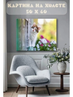 Картина на стену 40 X 50 Кошка