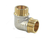 Угольник латунь никель реборда Ду 25 (1") НР/НР 9005 ГОСТ 32585-2013 Aquasfera 9005-03