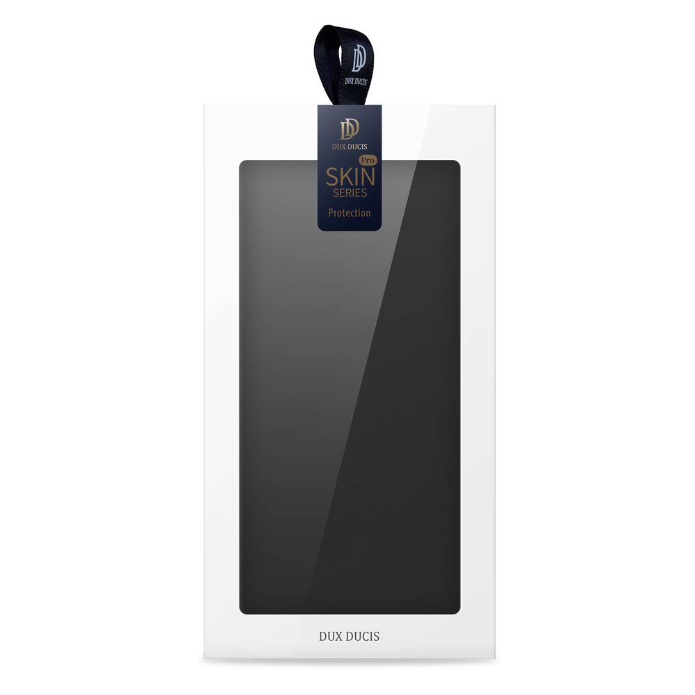 Чехол книжка из кожи черного цвета для Xiaomi Redmi Note 12 Pro+ 5G, серия Skin Pro Series от Dux Ducis