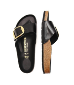 Кожаные шлепанцы madrid bb nl high shine Birkenstock - черный(1022650)