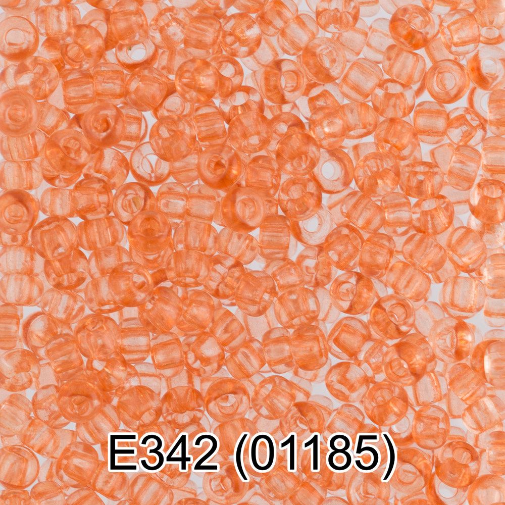 Бисер Gamma 10/0 (2.3 мм), 50 г (10х5 г), E342 т.оранжевый, 01185, круглый 5