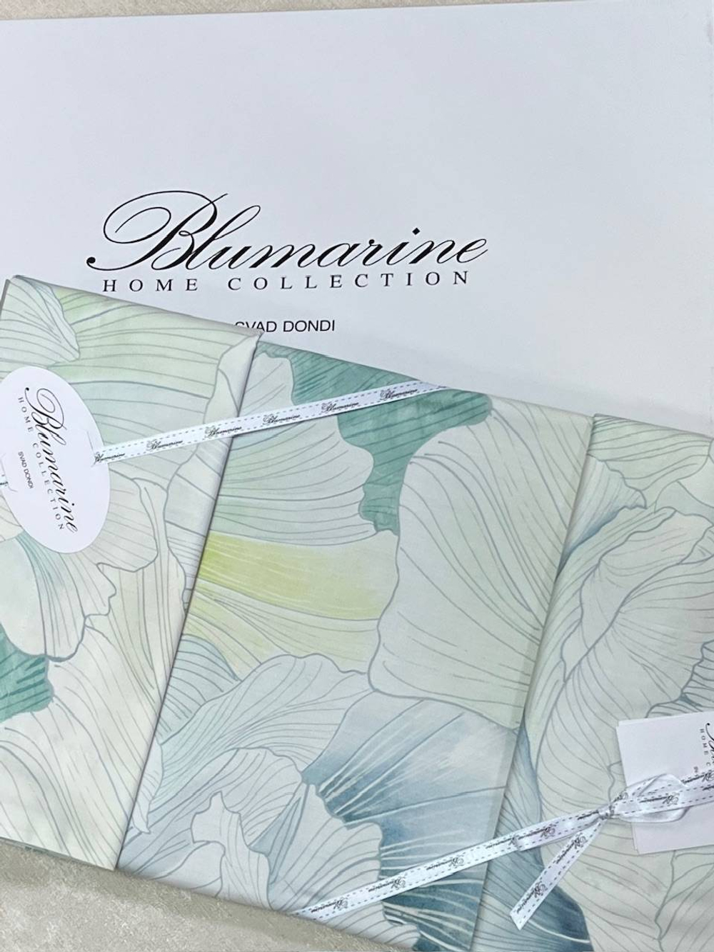 Постельное белье 2 спальное евро Blumarine Bella Di Notte бирюзовое