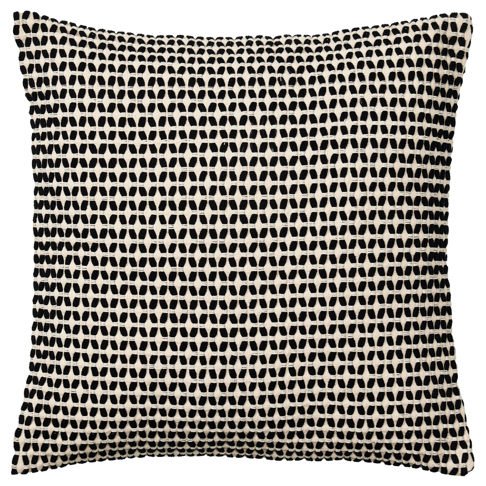 Чехол на подушку IKEA KUSTFLY (КУСТФЛЮ), Бежевый, черный, 50x50 см
