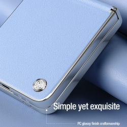 Чехол фиолетового цвета от Nillkin для Samsung Galaxy Z Flip 6 5G и Flip 7 FE, серия CamShield Flip Leather Case