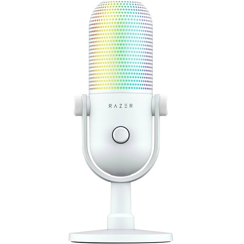Микрофон игровой для компьютера Razer Seiren V3 Chroma, RGB, белый (RZ19-05060200-R3M1)