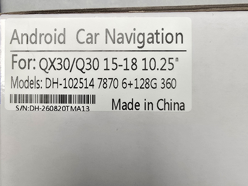 Штатная магнитола для INFINITY QX30 / Q30 2015-2018 KUBERG DH-1032