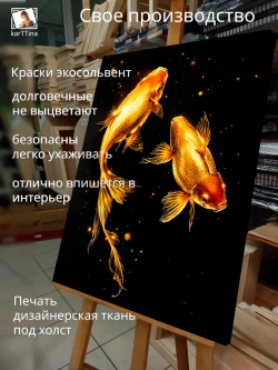 Картина Рыбки кои, галерейная 30х40см 1шт.