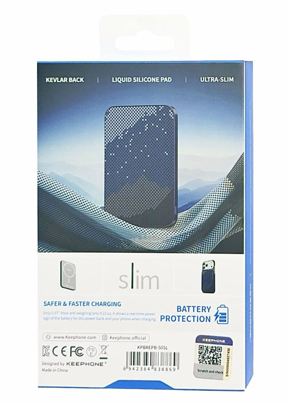Powerbank магнитный с MagSafe Keephone Brendy Starry 5000mAh синий