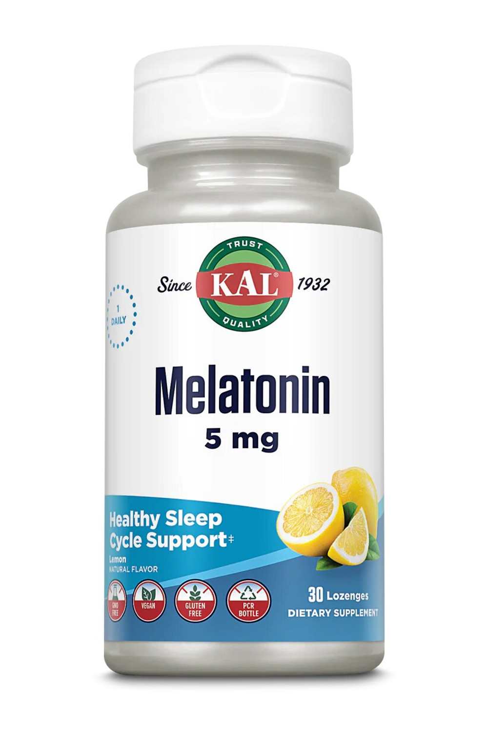 Антиоксидант KAL "Melatonin" 5мг 30 таблеток, для нормализации сна