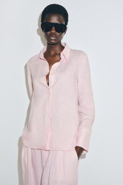 РУБАШКА ИЗ 100% ЛЬНА — ZW COLLECTION — ZARA